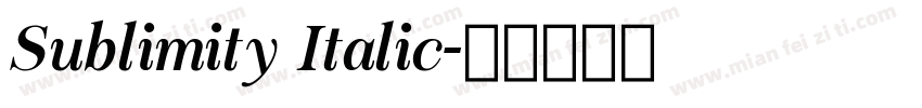 Sublimity Italic字体转换